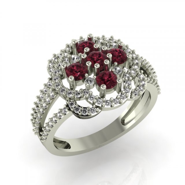 diamond ring for ladies Modelo de Impressão 3D .c4d .max .obj .3ds .fbx .stl .blend 