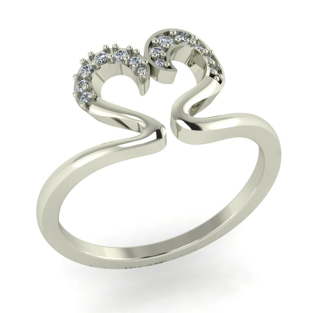 diamond ring for ladies 3D Print Model .c4d .max .obj .3ds .fbx .stl .blend 