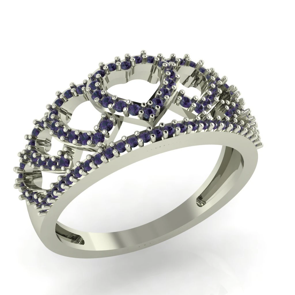 diamond ring for ladies 3D Print Model .c4d .max .obj .3ds .fbx .stl .blend