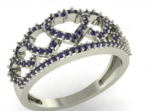 diamanten ring voor dames 3D printmodel
