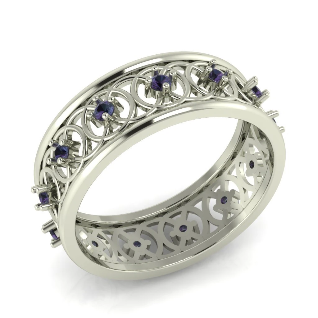 diamond ring for ladies 3D Print Model .c4d .max .obj .3ds .fbx .stl .blend