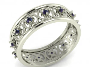 レディース用ダイヤモンドリング 3Dプリントモデル