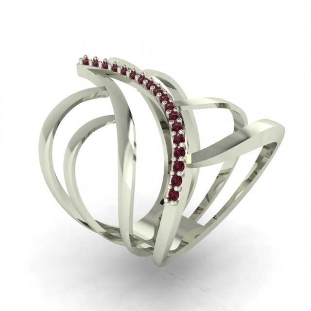 diamond ring for ladies 3D Baskı Modeli .c4d .max .obj .3ds .fbx .stl .blend 