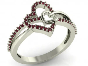 レディース用ダイヤモンドリング 3Dプリントモデル