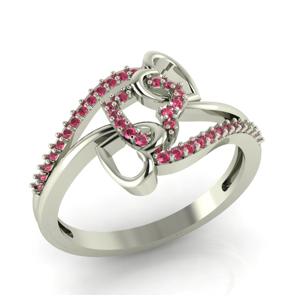 diamond ring for ladies 3D Print Model .c4d .max .obj .3ds .fbx .stl .blend 