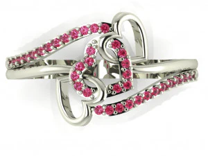 diamond ring for ladies 3D Print Model