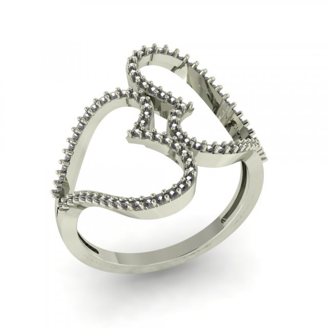 diamond ring for ladies 3D-printmodel .c4d .max .obj .3ds .fbx .stl .blend 
