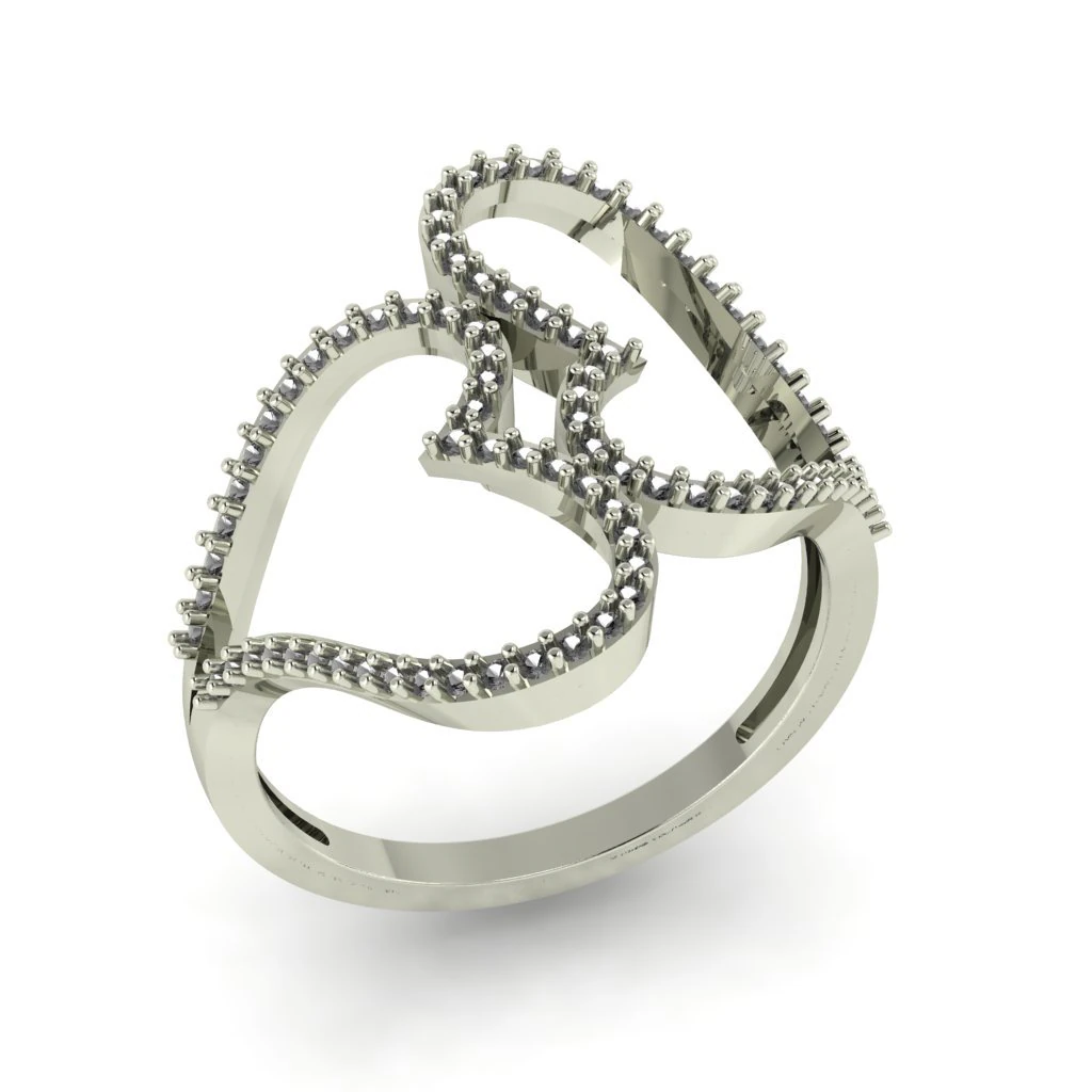 महिलाओं के लिए हीरे की अंगूठी 3D प्रिंट मॉडल .c4d .max .obj .3ds .fbx .stl .blend