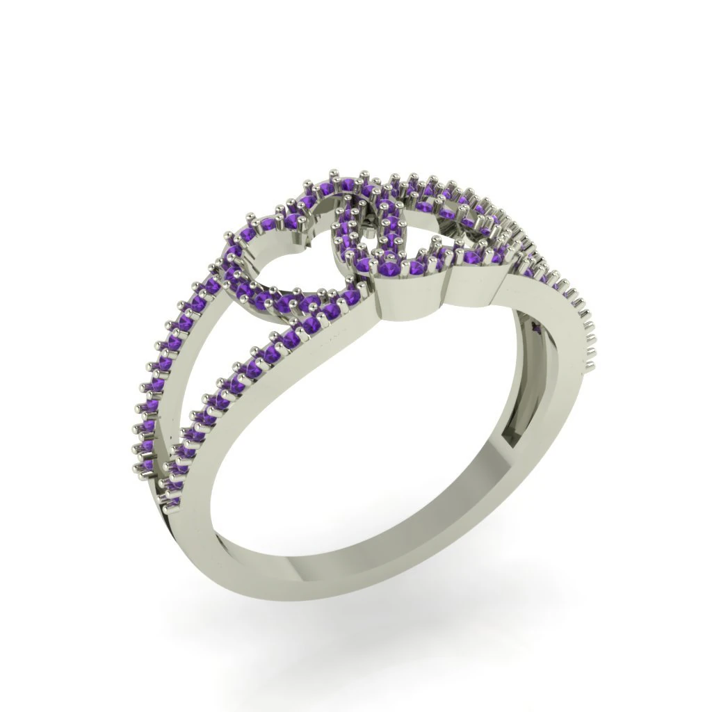 diamond ring for ladies 3D Print Model .c4d .max .obj .3ds .fbx .stl .blend 