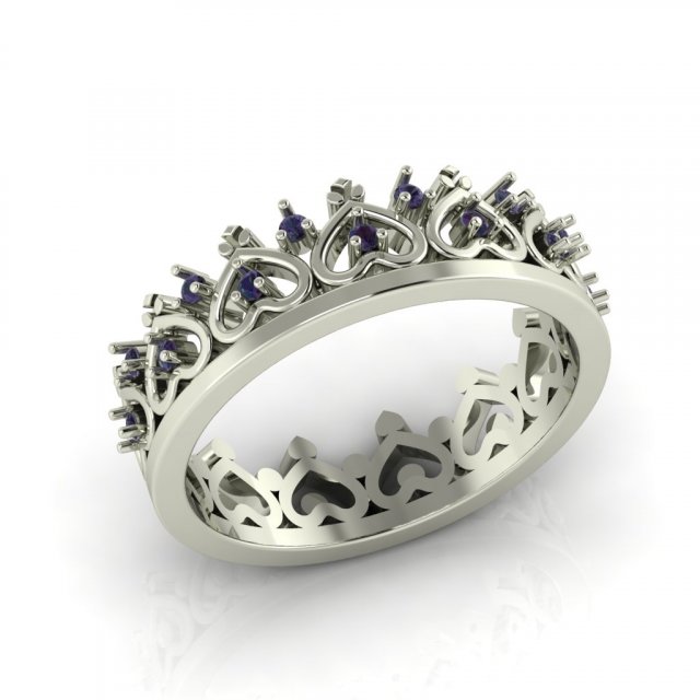 diamond ring for ladies 3D-printmodel .c4d .max .obj .3ds .fbx .stl .blend 
