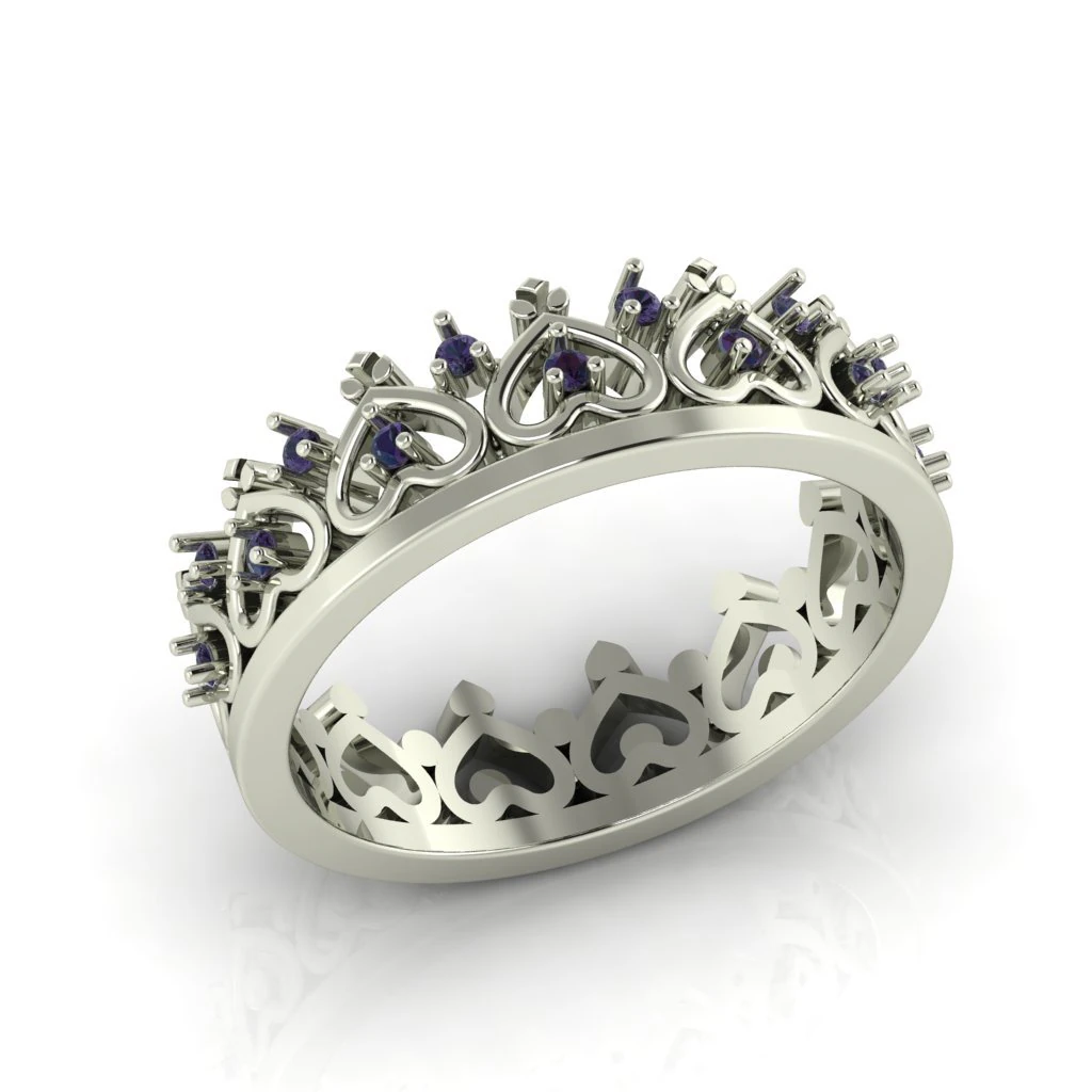diamond ring for ladies 3D Print Model .c4d .max .obj .3ds .fbx .stl .blend 