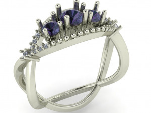 diamond ring for ladies Modello di stampa 3D