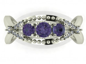 diamond ring for ladies Model Cetak 3D