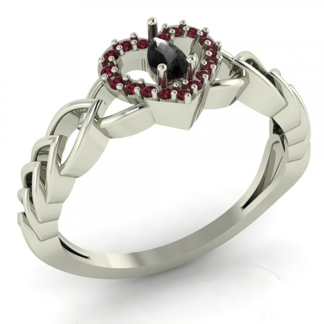 diamond ring for ladies Modèles 3D en vedette .c4d .max .obj .3ds .fbx .stl .blend 