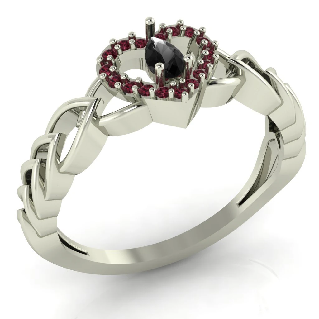 diamond ring for ladies 3D Print Model .c4d .max .obj .3ds .fbx .stl .blend 