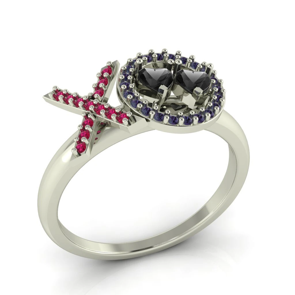 diamond ring for ladies 3D Print Model .c4d .max .obj .3ds .fbx .stl .blend 