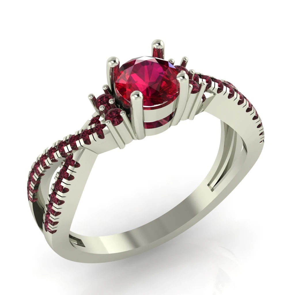 diamond ring for ladies 3D Print Model .c4d .max .obj .3ds .fbx .stl .blend