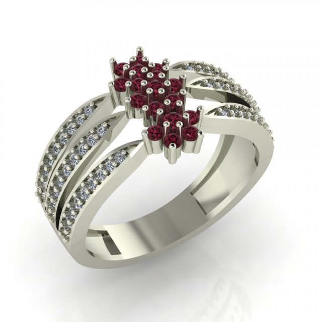 diamond ring for ladies Model do druku 3D .c4d .max .obj .3ds .fbx .stl .blend 