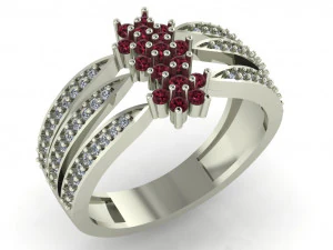 女士钻戒 3D 打印模型