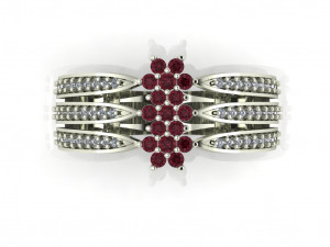 diamond ring for ladies Model do druku 3D