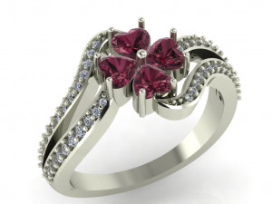 diamond ring for ladies 3D-printmodel