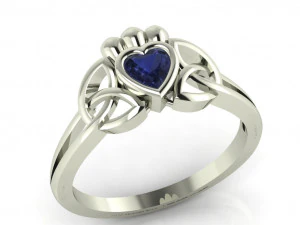 anello con diamanti per donna Modello di stampa 3D