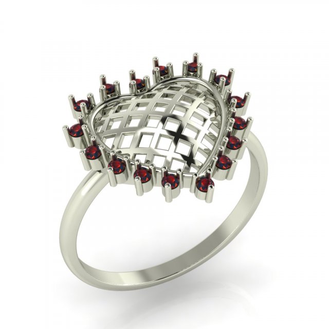 diamond ring for ladies 3D Baskı Modeli .c4d .max .obj .3ds .fbx .stl .blend 