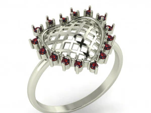 レディース用ダイヤモンドリング 3Dプリントモデル