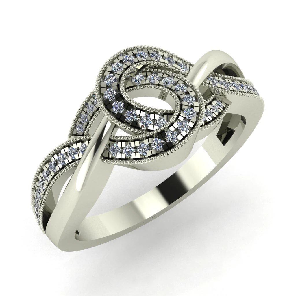diamond ring for ladies 3D Print Model .c4d .max .obj .3ds .fbx .stl .blend