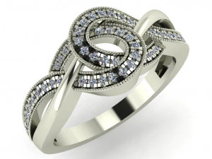 кільце з діамантом для жінок 3D Принт Модель