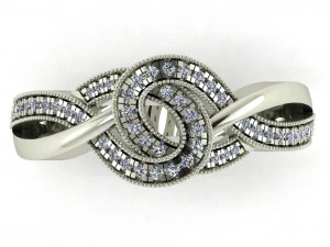 diamond ring for ladies 3D Print Model
