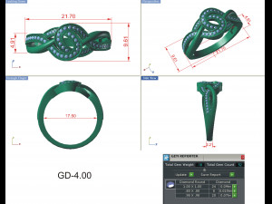 diamond ring for ladies Modelo de Impressão 3D