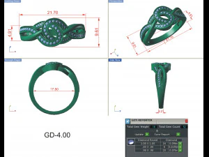diamond ring for ladies 3D Print Model