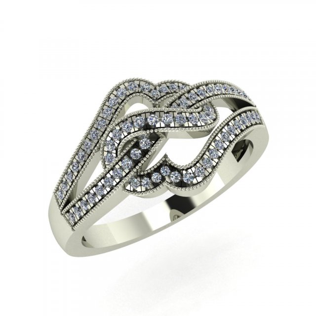 diamond ring for ladies 3D Baskı Modeli .c4d .max .obj .3ds .fbx .stl .blend 