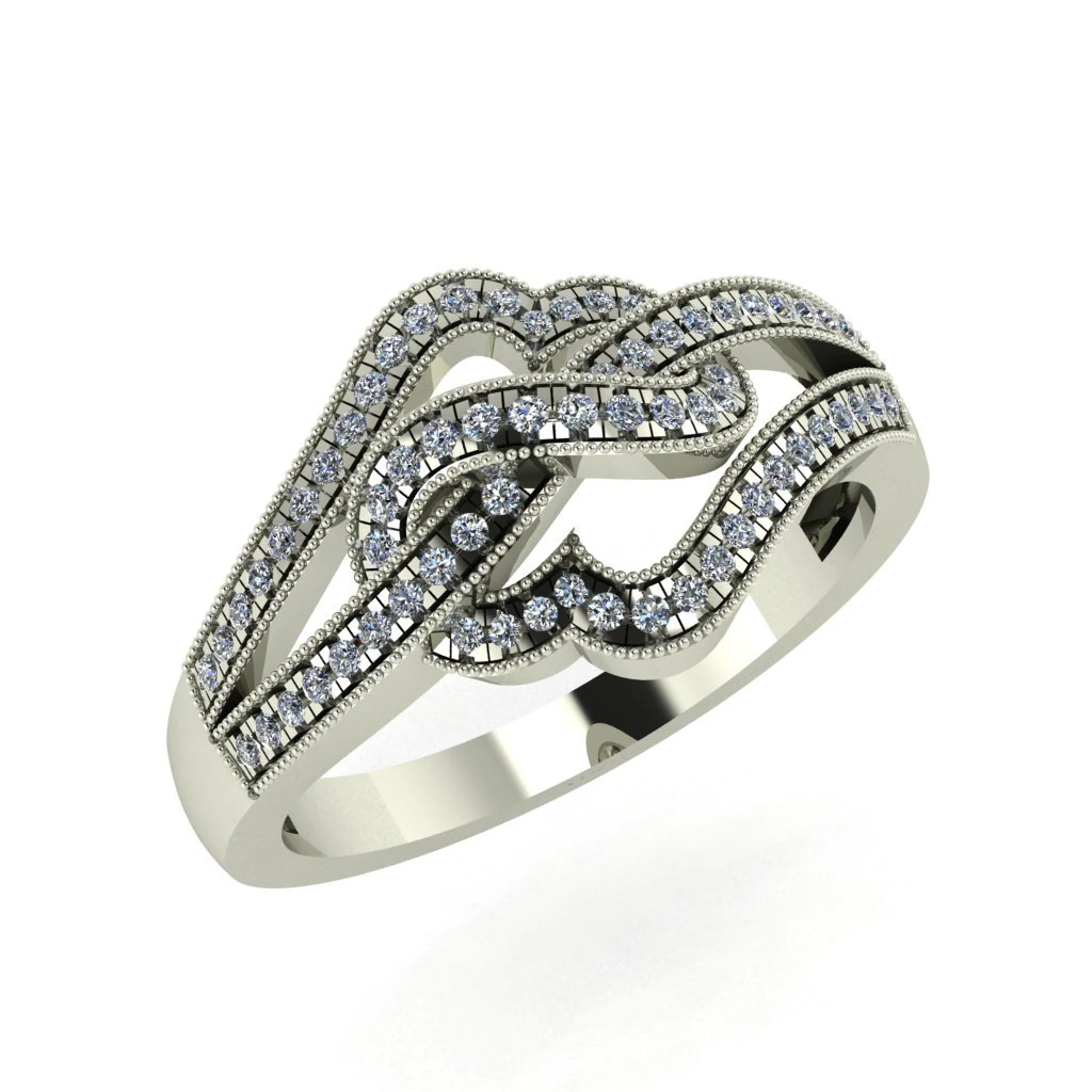 diamond ring for ladies 3D Print Model .c4d .max .obj .3ds .fbx .stl .blend