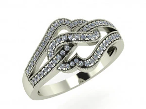 여성용 다이아몬드 반지 3D 프린트 모델