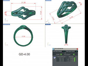 diamond ring for ladies 3D Baskı Modeli
