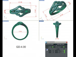 diamond ring for ladies 3D Print Model