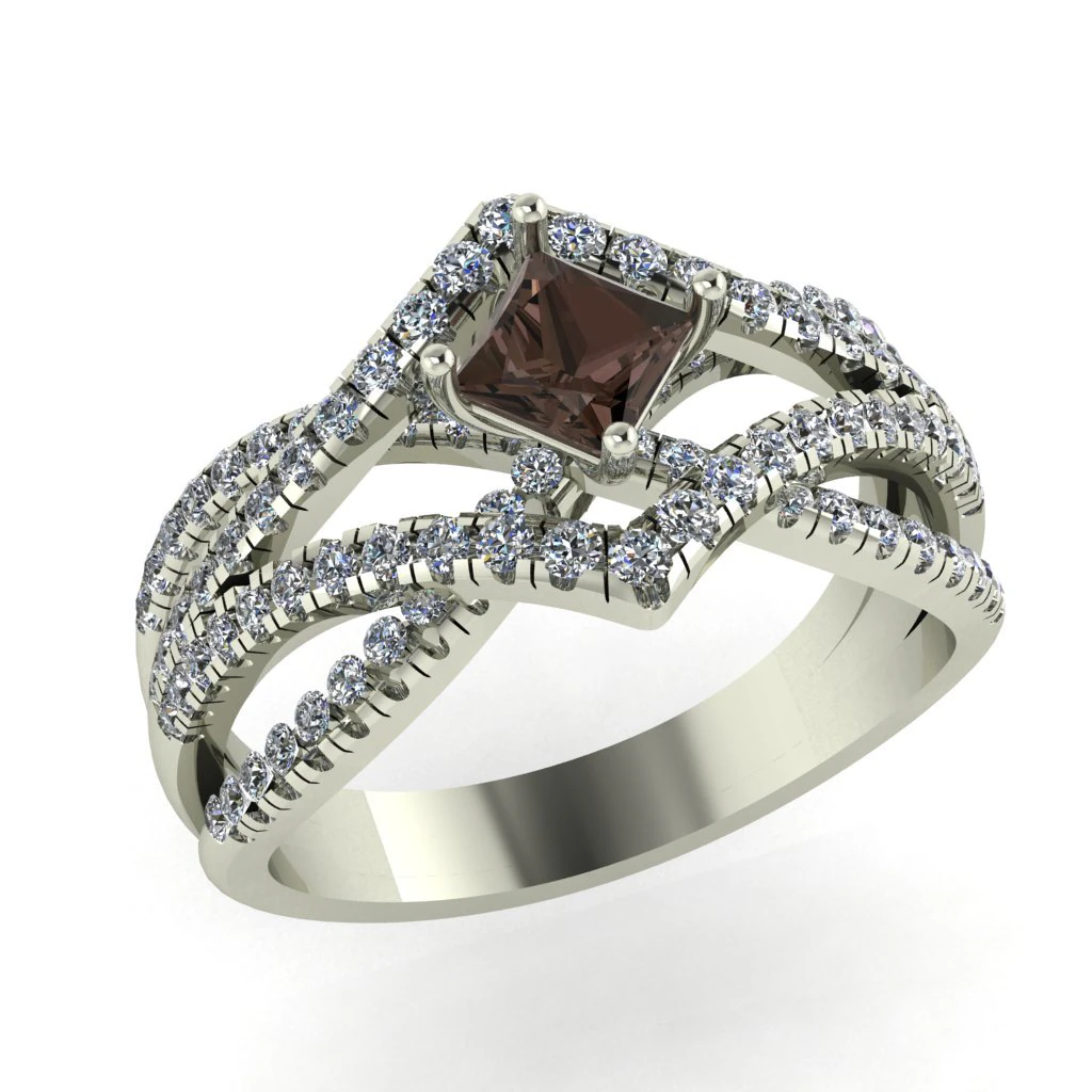 diamond ring for ladies 3D Print Model .c4d .max .obj .3ds .fbx .stl .blend
