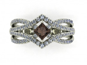 diamond ring for ladies Model do druku 3D