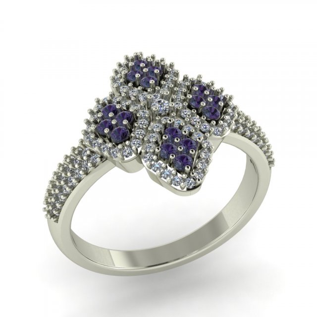 diamond ring for ladies Model do druku 3D .c4d .max .obj .3ds .fbx .stl .blend 