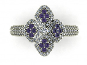 diamond ring for ladies Model do druku 3D