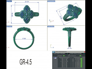 diamond ring for ladies Model do druku 3D