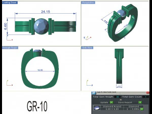diamond ring for ladies 3D Print Model