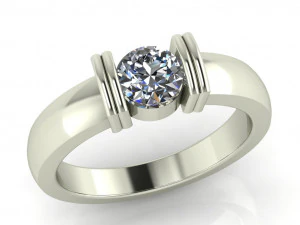 anel de diamante para senhoras Modelo de Impressão 3D