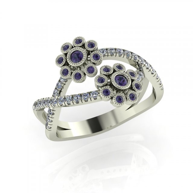diamond ring for ladies 3D 프린트 모델 .c4d .max .obj .3ds .fbx .stl .blend 