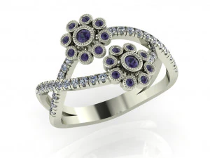 кільце з діамантом для жінок 3D Принт Модель