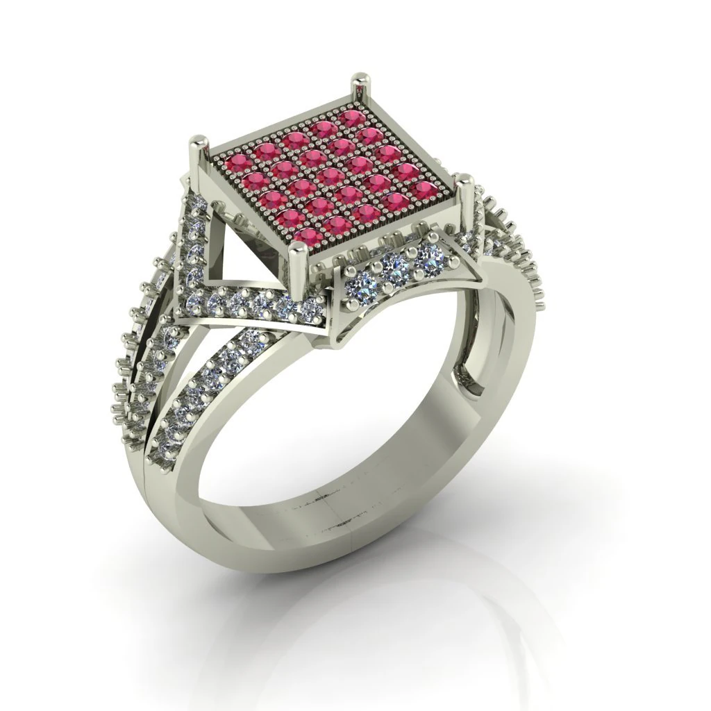 diamond ring for ladies 3D Print Model .c4d .max .obj .3ds .fbx .stl .blend