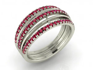 bague en diamant pour dames Modèles 3D en vedette