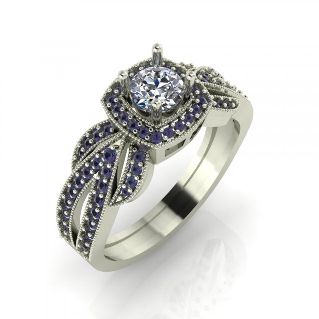 diamond ring for ladies Modèles 3D en vedette .c4d .max .obj .3ds .fbx .stl .blend 